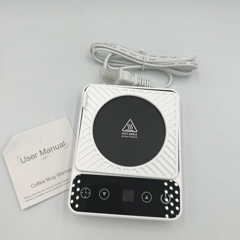 Cafzed Coffee Mug Warmer‎ White A301 30W AC 110V 120V 60HZ LED Display Timer